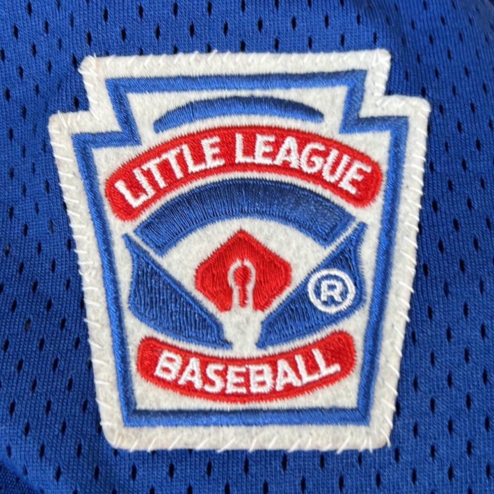 MLB Authentic Majestic Blue LA Dodgers Adult Little League Patch Jersey Sz Large - Picture 7 of 12